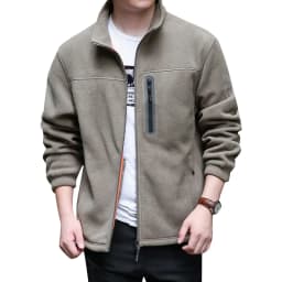 New Korean Warm Thermal Casual Fleece Hoodie for Men High Quality Zipper Perfect Autumn and Winter Sweatshirts Fleeced Clothing