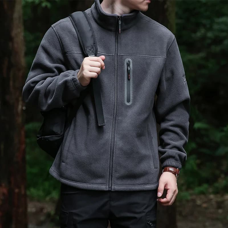 New Korean Warm Thermal Casual Fleece Hoodie for Men High Quality Zipper Perfect Autumn and Winter Sweatshirts Fleeced Clothing