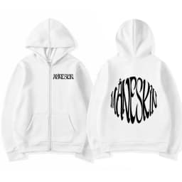 Italian Rock Band Maneskin Logo Zipper Hoodie Men's Fashion Vintage Zip Up Sweatshirt Punk Oversized Hoodies Jacket Outerwear