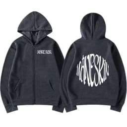 Italian Rock Band Maneskin Logo Zipper Hoodie Men's Fashion Vintage Zip Up Sweatshirt Punk Oversized Hoodies Jacket Outerwear