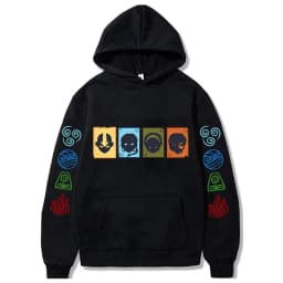 90s Casual Sweatshirts Avatar The Last Airbender Y2k Mens Hoodies Streetwear Hip Hop Harajuku Pullovers Fashion Mange Clothes
