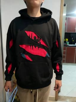 Fashion Mens Oversized Loose Fit Gothic Y2K Streetwear Hoodie American Retro Spider Patchwork Zip Up Sweatshirt Harajuku Unisex