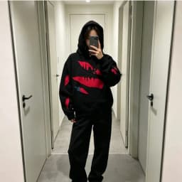 Fashion Mens Oversized Loose Fit Gothic Y2K Streetwear Hoodie American Retro Spider Patchwork Zip Up Sweatshirt Harajuku Unisex