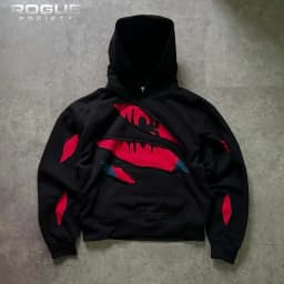 Fashion Mens Oversized Loose Fit Gothic Y2K Streetwear Hoodie American Retro Spider Patchwork Zip Up Sweatshirt Harajuku Unisex