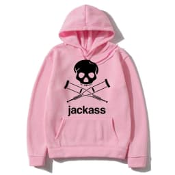 Jackass Logo Graphic Printed Black Hoodie Streetwear Men's Oversized Casual Sweatshirt Fashion Men Women Vintage Loose Hoodies
