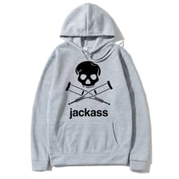 Jackass Logo Graphic Printed Black Hoodie Streetwear Men's Oversized Casual Sweatshirt Fashion Men Women Vintage Loose Hoodies