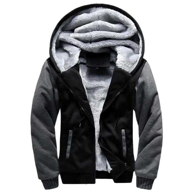 2025 New Men Hoodies Winter Thick Warm Fleece Zipper Men Hoodies Coat Sportwear Male Streetwear Hooded Sweatshirts Men M-5XL