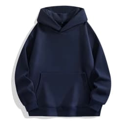 2025 New Thick 480gsm 100% Cotton Hooded Hoodies For Men Unisex Winter Oversized Loose Basic Solid Sweatshirts Pullovers Coats