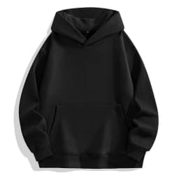 2025 New Thick 480gsm 100% Cotton Hooded Hoodies For Men Unisex Winter Oversized Loose Basic Solid Sweatshirts Pullovers Coats