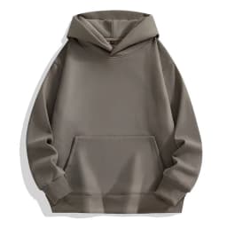 2025 New Thick 480gsm 100% Cotton Hooded Hoodies For Men Unisex Winter Oversized Loose Basic Solid Sweatshirts Pullovers Coats