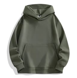 2025 New Thick 480gsm 100% Cotton Hooded Hoodies For Men Unisex Winter Oversized Loose Basic Solid Sweatshirts Pullovers Coats