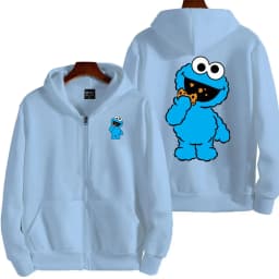 Cookie Monster Women Zipper Hoodie Cartoon Anime Spring Autumn Men Sweatshirt 2026 New Fashion Couple Jackets Coats