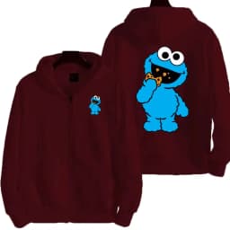 Cookie Monster Women Zipper Hoodie Cartoon Anime Spring Autumn Men Sweatshirt 2026 New Fashion Couple Jackets Coats