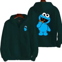 Cookie Monster Women Zipper Hoodie Cartoon Anime Spring Autumn Men Sweatshirt 2026 New Fashion Couple Jackets Coats