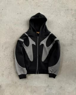 Y2K Streetwear Zip Up Hoodie Harajuku Patchwork Goth Vintage Hip Hop Oversized Hoodie Men Women Sweatshirt Fashion Casual Tops