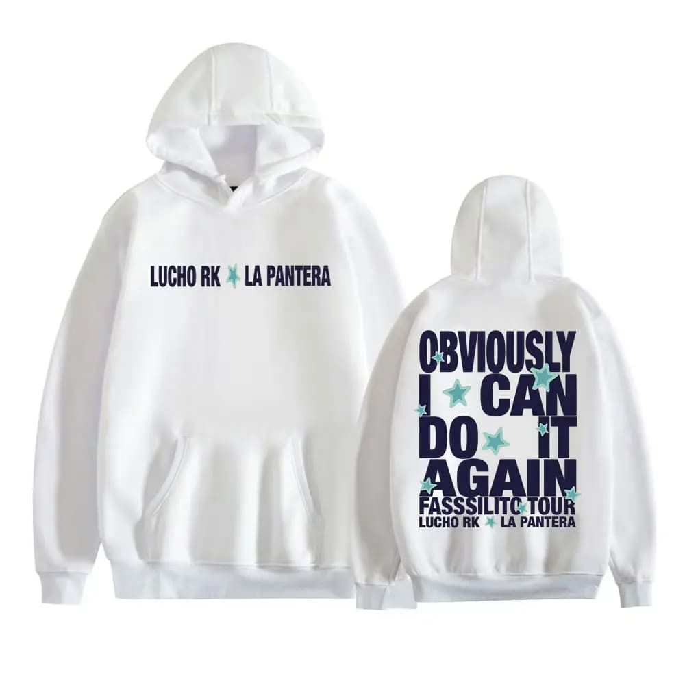 Lucho Rk La Pantera Fasssilito Tour 2026 Print Hoodies Men Women Fashion Trend Gothic Sweatshirts Casual High Quality Pullovers