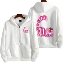 Cheshire Cat Cartoon Anime Women Zipper Hoodie Spring Autumn Alice In Wonderland Fashion Men Sweatshirt Couple Jackets Coats