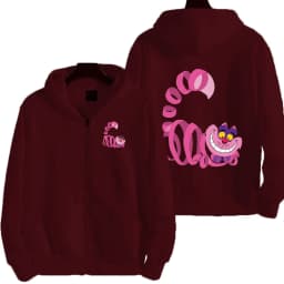 Cheshire Cat Cartoon Anime Women Zipper Hoodie Spring Autumn Alice In Wonderland Fashion Men Sweatshirt Couple Jackets Coats