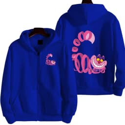 Cheshire Cat Cartoon Anime Women Zipper Hoodie Spring Autumn Alice In Wonderland Fashion Men Sweatshirt Couple Jackets Coats