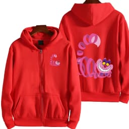 Cheshire Cat Cartoon Anime Women Zipper Hoodie Spring Autumn Alice In Wonderland Fashion Men Sweatshirt Couple Jackets Coats