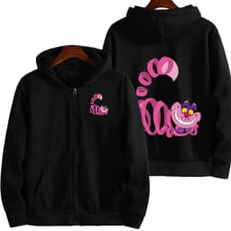Cheshire Cat Cartoon Anime Women Zipper Hoodie Spring Autumn Alice In Wonderland Fashion Men Sweatshirt Couple Jackets Coats