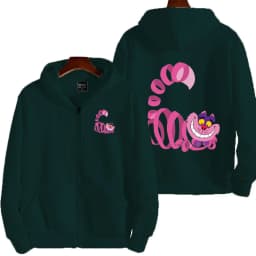 Cheshire Cat Cartoon Anime Women Zipper Hoodie Spring Autumn Alice In Wonderland Fashion Men Sweatshirt Couple Jackets Coats