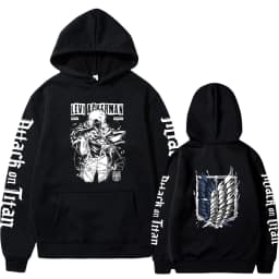 Attack on Titan Anime Hoodie 2023 Hot Sale Pullovers Sweatshirts Levi Ackerman Graphic Printed Tops Casual Hip Hop Streetwear