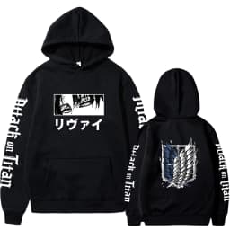 Attack on Titan Anime Hoodie 2023 Hot Sale Pullovers Sweatshirts Levi Ackerman Graphic Printed Tops Casual Hip Hop Streetwear