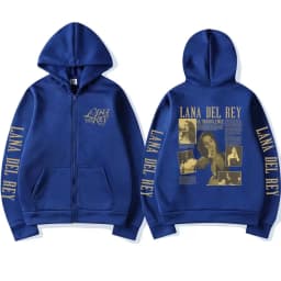 Retro Lana Del Rey Zip Up Hoodie Ultraviolence Music Album Hooded Sweatshirt Men Women Fashion Zipper Oversized Streetwear Y2K
