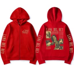 Retro Lana Del Rey Zip Up Hoodie Ultraviolence Music Album Hooded Sweatshirt Men Women Fashion Zipper Oversized Streetwear Y2K