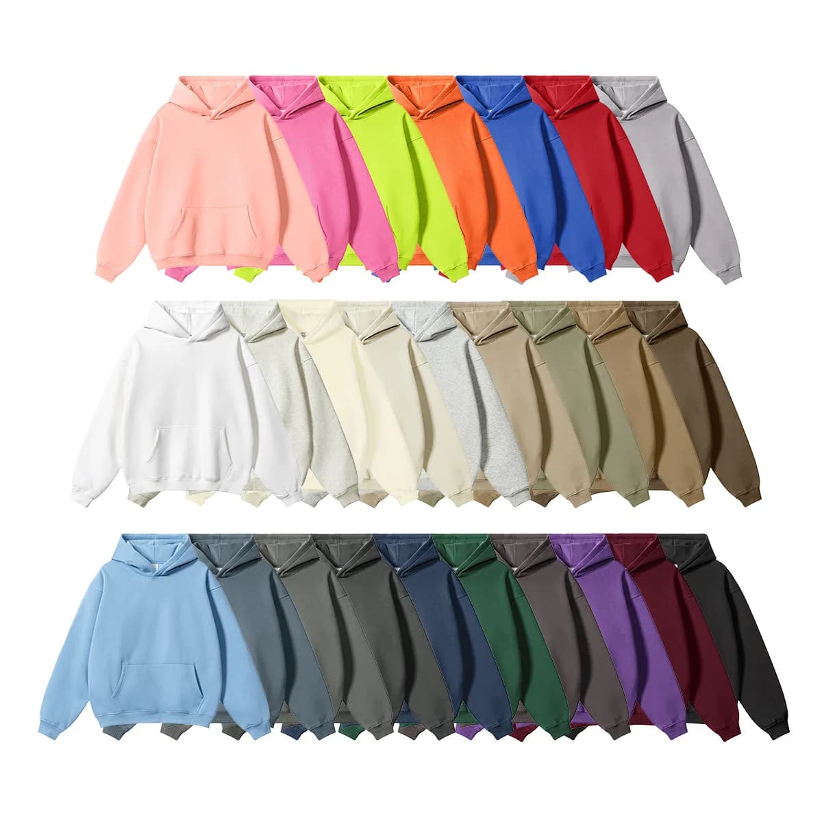 European-and-American-Street-Fashion-Autumn-Men's-Solid-Color-Loose-Thick-Hooded-Sweatshirt-Neutral-Plus-Velvet-Sweatshirt