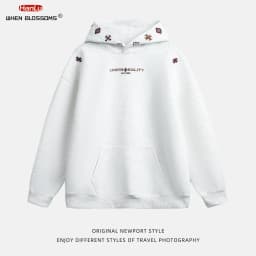Vintage Heavyweight Embroidered Hoodie Men's 2025 Fall Streetwear Oversized American High Street Pullover Sweatshirt
