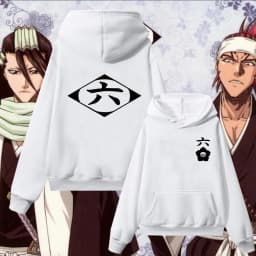 Anime Bleach Kuchiki Byakuya Abarai Renji Hoodies sweatshirt Cosplay Gotei 6 Streetwear Man Woman oversized hoodies