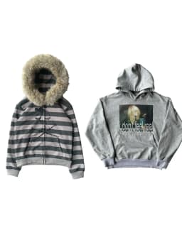 High Street Stylish Striped Skull Print Cute Plush Hat Hoodies Fashion Gothic Streetwear Casual Loose Neutral Zipper Sweatshirts