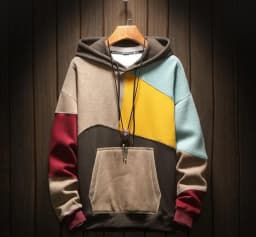 Customizable Hooded hoodie men's loose plush men's coat