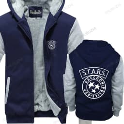 new arrived men hoodies winter S.T.A.R.S. Classic 100% Cotton Residented Evil Zombie cotton fleece jacket for man