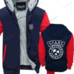 new arrived men hoodies winter S.T.A.R.S. Classic 100% Cotton Residented Evil Zombie cotton fleece jacket for man