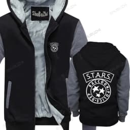 new arrived men hoodies winter S.T.A.R.S. Classic 100% Cotton Residented Evil Zombie cotton fleece jacket for man