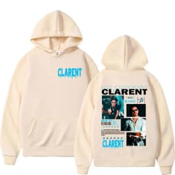 Rappeur CLARENT Tour 2025 Album Hoody Men's Clothing Vintage Oversized Sweatshirts Hip Hop Gothic Long Sleeve Hoodies Streetwear