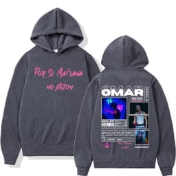 Omar Courtz Por Si Manana No Estoy 2026 Tour Hooded Men's Fashion Harajuku Retro Sweatshirt High Quality Fleece Oversized Hoodie