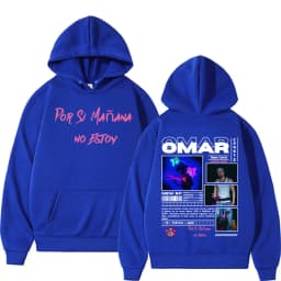 Omar Courtz Por Si Manana No Estoy 2026 Tour Hooded Men's Fashion Harajuku Retro Sweatshirt High Quality Fleece Oversized Hoodie