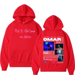 Omar Courtz Por Si Manana No Estoy 2026 Tour Hooded Men's Fashion Harajuku Retro Sweatshirt High Quality Fleece Oversized Hoodie