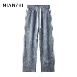 American Style Casual Sports Set for Men Cotton Long Sleeve Jacket And Pants Autumn Spring Stand Collar Sweatshirt Outfit