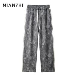 American Style Casual Sports Set for Men Cotton Long Sleeve Jacket And Pants Autumn Spring Stand Collar Sweatshirt Outfit