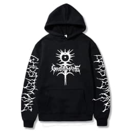 Ghostemane Double Sided Print Hoodie Men's Fashion Hip Hop Metal Rock Hoodies Gothic Oversized Sweatshirt Tracksuit Streetwear