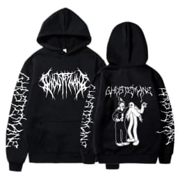 Ghostemane Double Sided Print Hoodie Men's Fashion Hip Hop Metal Rock Hoodies Gothic Oversized Sweatshirt Tracksuit Streetwear