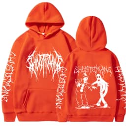 Ghostemane Double Sided Print Hoodie Men's Fashion Hip Hop Metal Rock Hoodies Gothic Oversized Sweatshirt Tracksuit Streetwear