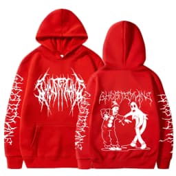Ghostemane Double Sided Print Hoodie Men's Fashion Hip Hop Metal Rock Hoodies Gothic Oversized Sweatshirt Tracksuit Streetwear
