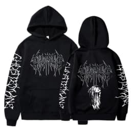 Ghostemane Double Sided Print Hoodie Men's Fashion Hip Hop Metal Rock Hoodies Gothic Oversized Sweatshirt Tracksuit Streetwear