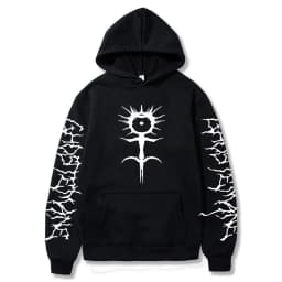 Ghostemane Double Sided Print Hoodie Men's Fashion Hip Hop Metal Rock Hoodies Gothic Oversized Sweatshirt Tracksuit Streetwear